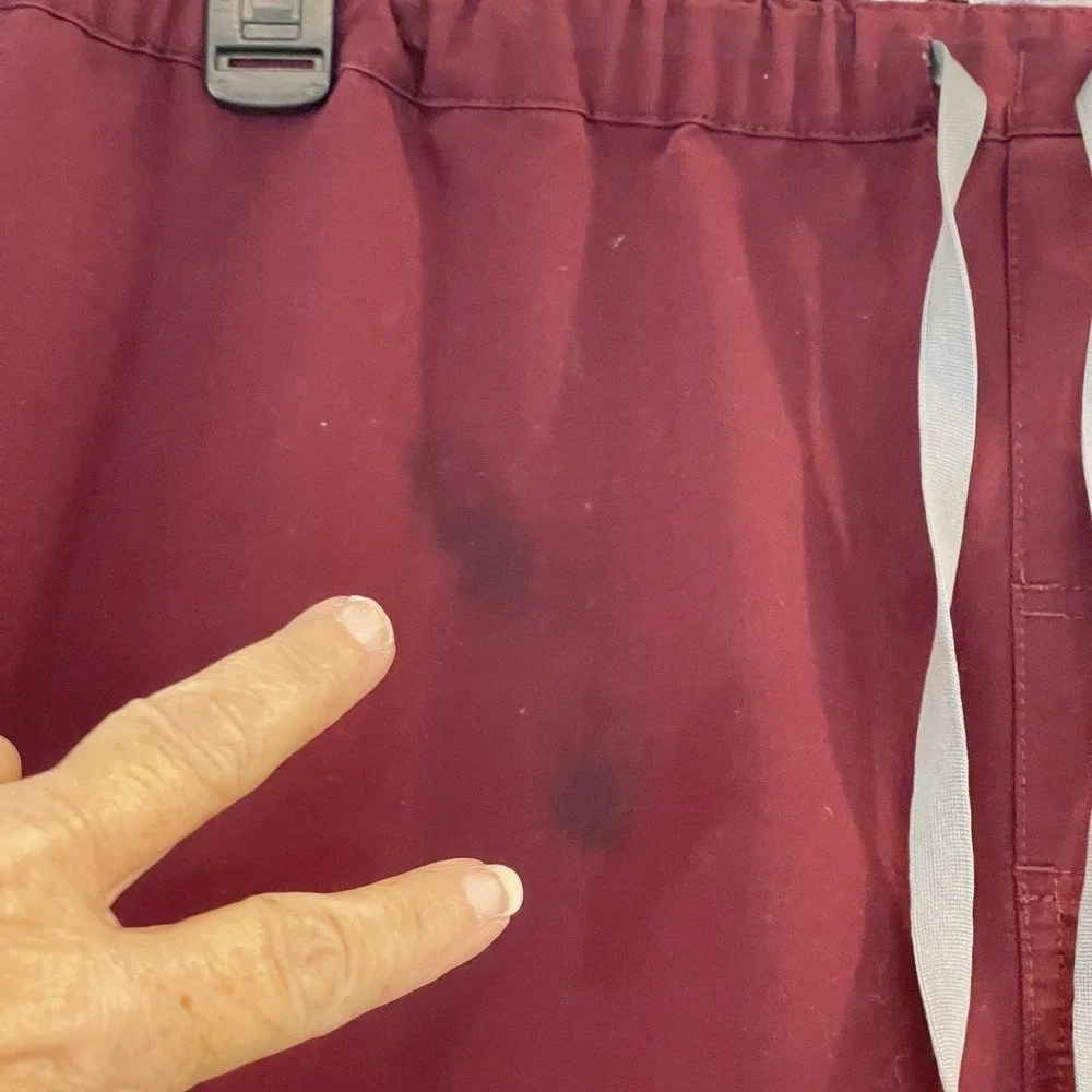 FIGS Scrub Pants Mens Large Burgundy Technical Collection‎ Drawstring FM4500